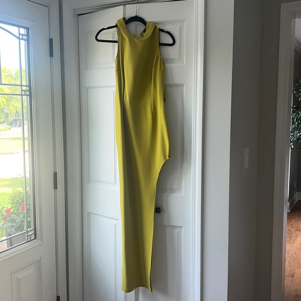 Beautiful long lime green dress from Akira